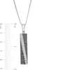 Thumbnail Image 2 of Men's 1.00 CT. T.W. Black Enhanced and White Diamond Rectangle Pendant in 10K White Gold