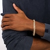Thumbnail Image 1 of Men's 1 CT. T.W. Diamond 250 Gauge Cuban Curb Chain Bracelet in Hollow 10K Gold - 8.5"