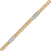 Thumbnail Image 0 of Men's 1/3 CT. T.W. Diamond Barrel 180 Gauge Curb Chain Bracelet in Hollow 10K Gold - 8.5"