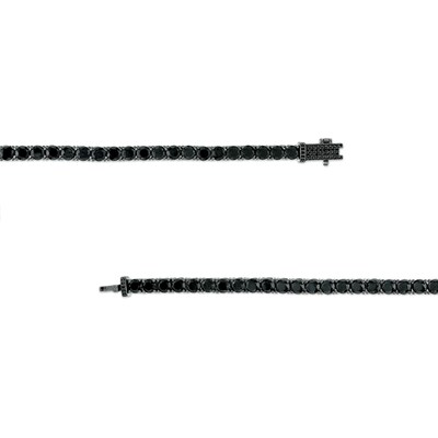 Men's 5.00 CT. T.W. Black Enhanced Diamond Bracelet in Sterling Silver with Black Rhodium - 8.5"