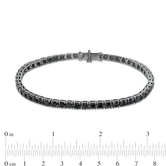 Men's 5.00 CT. T.W. Black Enhanced Diamond Bracelet in Sterling Silver with Black Rhodium - 8.5"