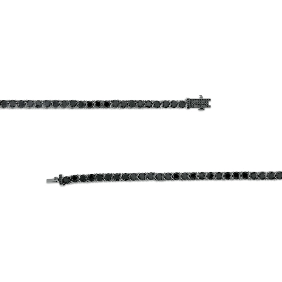 Men's 13.00 CT. T.W. Black Enhanced Diamond Necklace in Sterling Silver with Black Rhodium - 20"