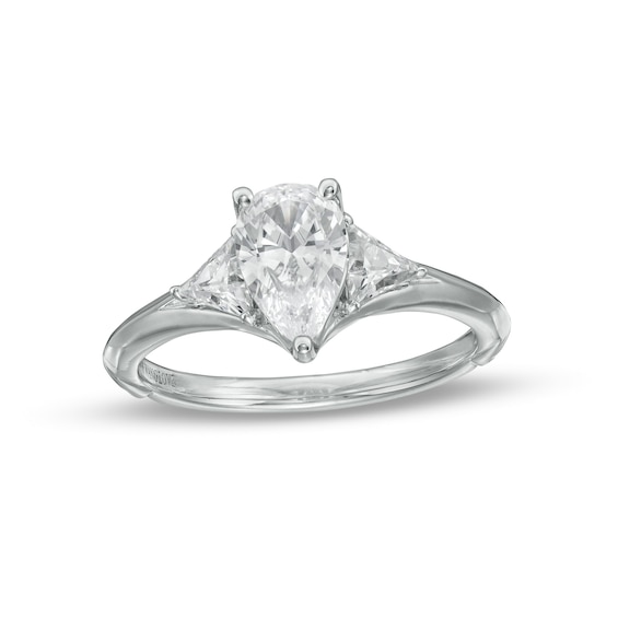 Vera Wang Love Collection Limited Edition 1.31 CT. T.W. Certified Pear-Shaped Diamond Ring in 14K White Gold (I/SI2)