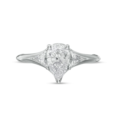 Vera Wang Love Collection Limited Edition 1.31 CT. T.W. Certified Pear-Shaped Diamond Ring in 14K White Gold (I/SI2)