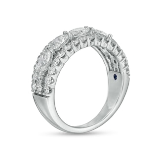 TRUE Lab-Created Diamonds by Vera Wang Love 1.95 CT. T.W. Triple-Row Anniversary Band in 14K White Gold