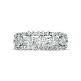 TRUE Lab-Created Diamonds by Vera Wang Love 1.95 CT. T.W. Triple-Row Anniversary Band in 14K White Gold