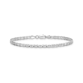 3.0mm Mariner Chain Bracelet in Solid 14K White Gold - 7"