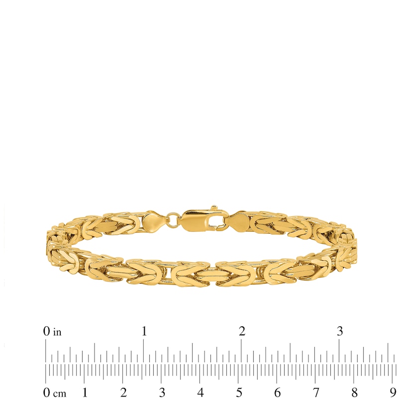 5.25mm Byzantine Chain Bracelet in Solid 14K Gold - 8"|Peoples Jewellers