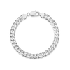 Thumbnail Image 0 of 8.0mm Curb Chain Bracelet in Solid 14K White Gold - 8"