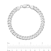 Thumbnail Image 1 of 8.0mm Curb Chain Bracelet in Solid 14K White Gold - 8"