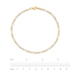 Thumbnail Image 1 of 2.25mm Figaro Chain Anklet in Solid 14K Gold - 10"