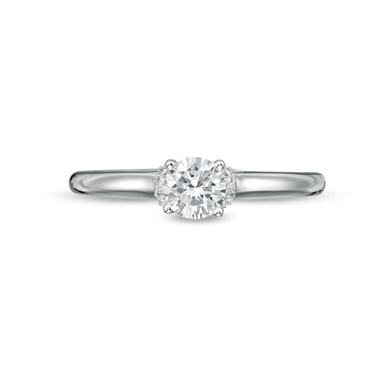 Vera Wang Love Collection 0.37 CT. T.W. Diamond Solitaire Engagement Ring in 14K White Gold (I/SI2)