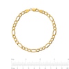 Thumbnail Image 1 of 5.75mm Figaro Chain Bracelet in Hollow 14K Gold - 8"