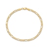 Thumbnail Image 1 of 3.5mm Figaro Chain Anklet in Hollow 14K Gold - 10&quot;