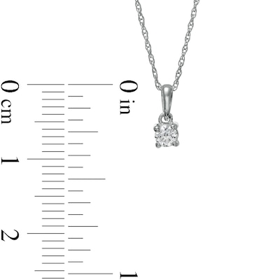 0.30 CT. T.W. Diamond Solitaire Pendant and Stud Earrings Set in 10K White Gold (K/I3)