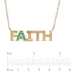 Thumbnail Image 3 of Emerald "FAITH" Necklace in 10K Gold - 20"