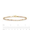 Thumbnail Image 1 of 2.75mm Diamond-Cut Valentino Chain Bracelet in 14K Tri-Tone Gold - 7"