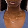 Thumbnail Image 2 of Bezel-Set Garnet &quot;HOPE&quot; Necklace in 10K Gold - 20&quot;