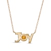 Bezel-Set Citrine "JOY" Necklace in 10K Gold - 20"