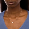 Thumbnail Image 1 of Bezel-Set Citrine "JOY" Necklace in 10K Gold - 20"