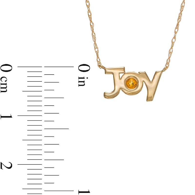 Bezel-Set Citrine "JOY" Necklace in 10K Gold - 20"|Peoples Jewellers