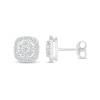 Thumbnail Image 1 of 0.40 CT. T.W. Composite Diamond Cushion-Shaped Frame Stud Earrings in 10K White Gold