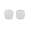 0.40 CT. T.W. Composite Diamond Cushion-Shaped Frame Stud Earrings in 10K White Gold