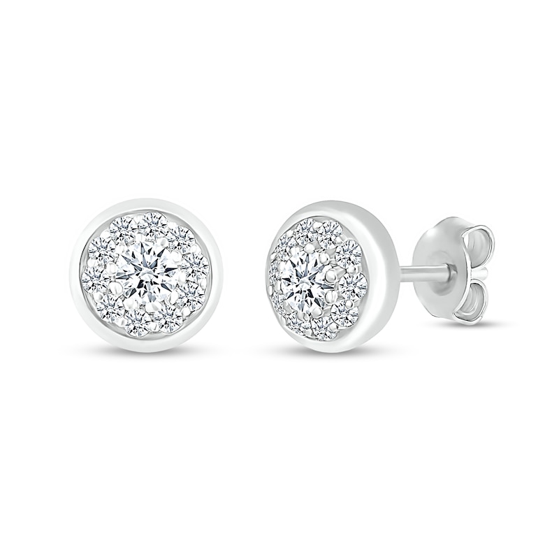 0.33 CT. T.W. Composite Diamond Stud Earrings in 10K White Gold|Peoples Jewellers