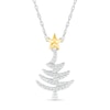 0.04 CT. T.W. Diamond Christmas Tree with Star Topper Necklace in Sterling Silver and 14K Gold Plate