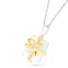 Thumbnail Image 1 of Diamond Accent Holiday Gift Pendant in Sterling Silver and 14K Gold Plate