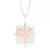 Thumbnail Image 0 of Diamond Accent Holiday Gift Pendant in Sterling Silver and 14K Rose Gold Plate