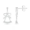 Thumbnail Image 1 of 0.04 CT. T.W. Diamond Holiday Bell Drop Earrings in Sterling Silver