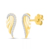 Thumbnail Image 0 of 0.04 CT. T.W. Diamond Angel Wings Stud Earrings in Sterling Silver with 14K Gold Plate