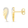 0.04 CT. T.W. Diamond Angel Wings Stud Earrings in Sterling Silver with 14K Gold Plate