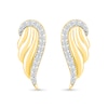 0.04 CT. T.W. Diamond Angel Wings Stud Earrings in Sterling Silver with 14K Gold Plate