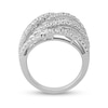 2.00 CT. T.W. Baguette and Round Diamond Multi-Row Ring in 10K White Gold