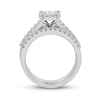 Thumbnail Image 2 of 0.99 CT. T.W. Diamond Cushion-Shaped Frame Three Piece Bridal Set in 10K White Gold