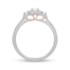 0.40 CT. T.W. Princess-Cut Diamond Three Stone Engagement Ring in 10K Two-Tone Gold