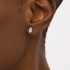 Thumbnail Image 1 of Marquise White Lab-Created Sapphire Solitaire Stud Earrings in Sterling Silver