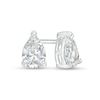 Thumbnail Image 0 of Pear-Shaped White Lab-Created Sapphire Solitaire Stud Earrings in Sterling Silver