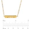 Cut-Out Message Rotating Three-Dimensional Bar Necklace in 10K Gold