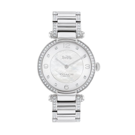 Ladies' Coach Cary Crystal Accent Watch with Mother-of-Pearl Dial (Model: 14503830)