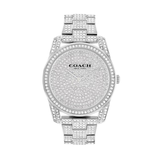 Ladies' Coach Preston Crystal Accent Watch with Silver-Tone Dial (Model: 14503856)