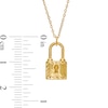 Thumbnail Image 2 of Diamond-Cut Lock Pendant in 10K Gold