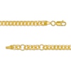 Thumbnail Image 2 of Sideways Cross and Curb Chain Bracelet in Hollow 10K Gold – 8.5"
