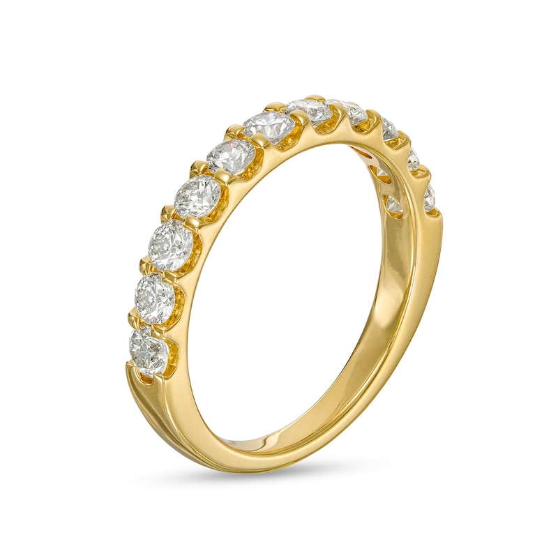 1.00 CT. T.W. Certified Diamond Eleven Stone Anniversary Band in 14K Gold (I/SI2)|Peoples Jewellers