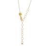 Multi-Finish Graduated Bead Necklace in 14K Gold