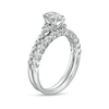 Thumbnail Image 2 of 0.95 CT. T.W. Pear-Shaped Diamond Bridal Set in 14K White Gold (I/SI2)