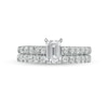Thumbnail Image 3 of 1.00 CT. T.W. Certified Canadian Emerald-Cut Diamond Bridal Set in 14K White Gold (I/I1)