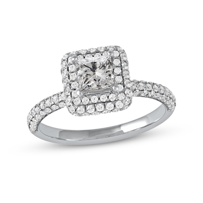 1.50 CT. T.W. Princess-Cut Diamond Triple Frame Engagement Ring in Platinum (I/SI2)